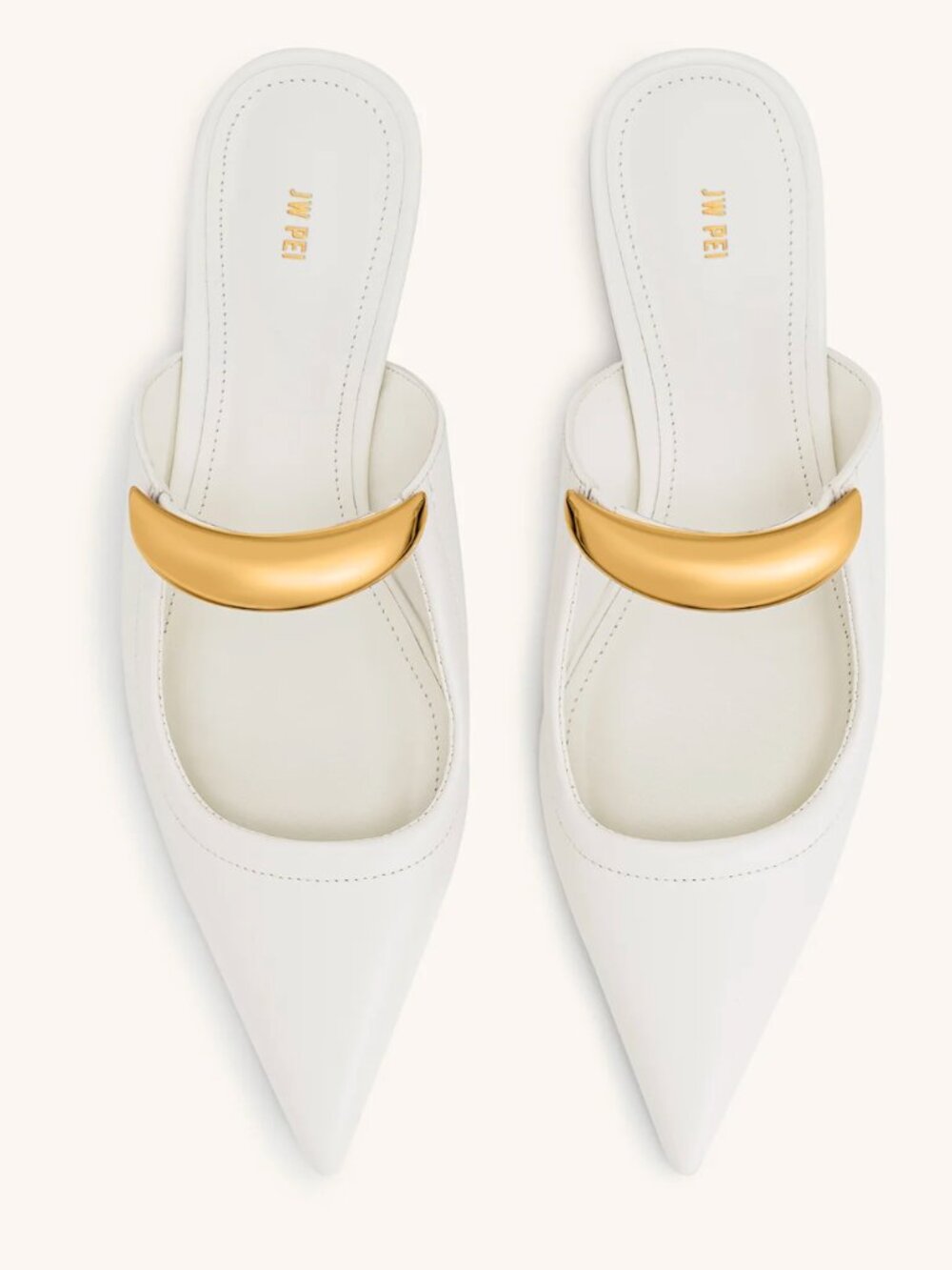 JW PEI HELENA PIERCED MULES IN WHITE SIZE 9 - Picture 2 of 11